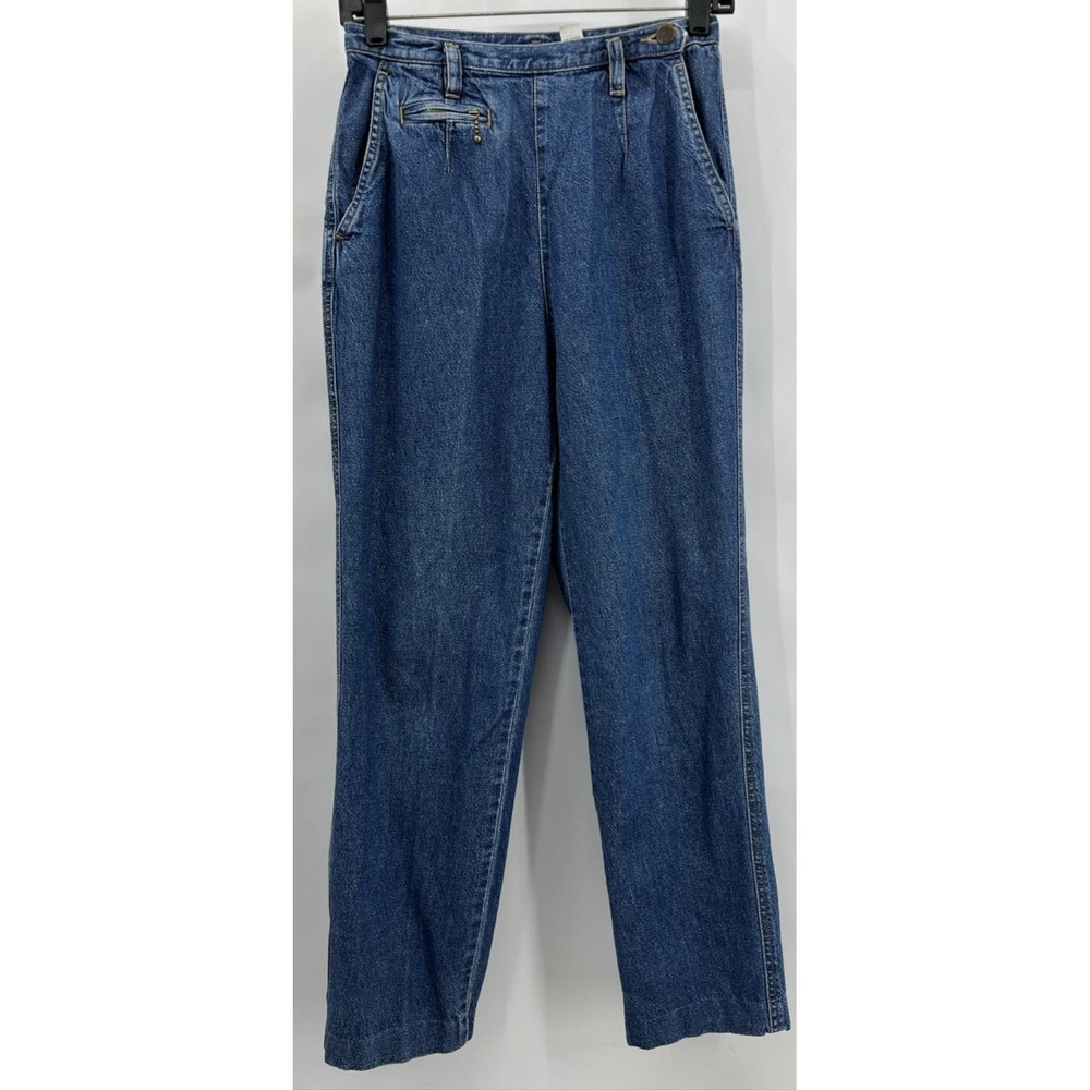 Liz Claiborne Lizwear Vintage High Waisted Tapered Mom Jeans‎ Blue Denim Size 6